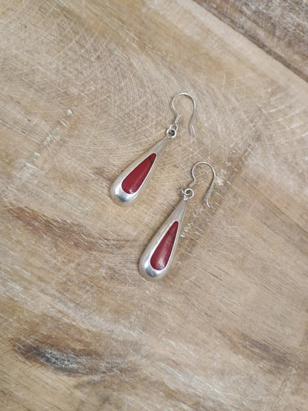The Cry Over This Red Teardrop Earrings