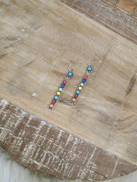 The Real Time Straight Rainbow Earrings