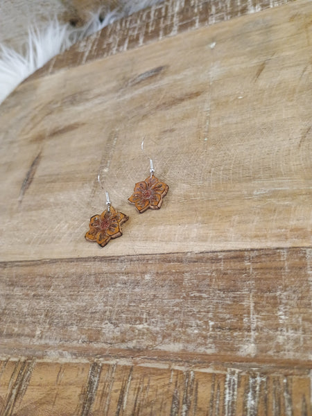 The Little Lilies Leather Earrings