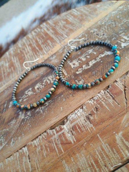The Best Shot Natural Stone Faux Navajo Earrings
