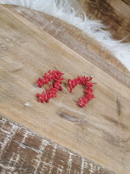 The Pieces Of This Red Earrings