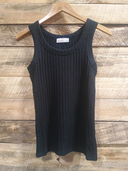 The Talk To Us Black Tank Top