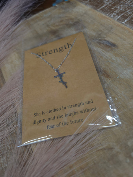 The Strength Cross Waterproof Necklace