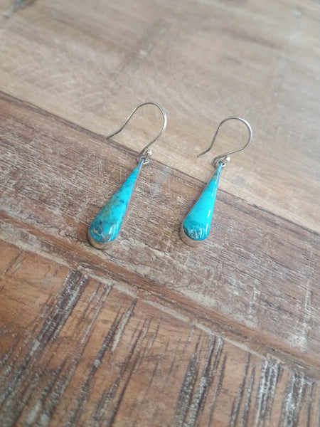 The Simple Teardrop Turquoise Earrings