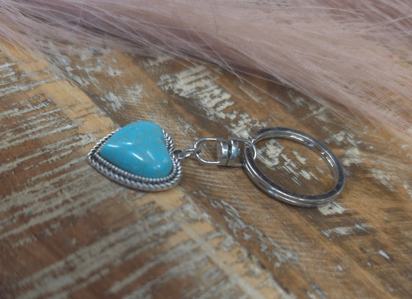 The Heart Turquoise Keychain