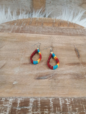 The Step Up Red Teardrop Earrings