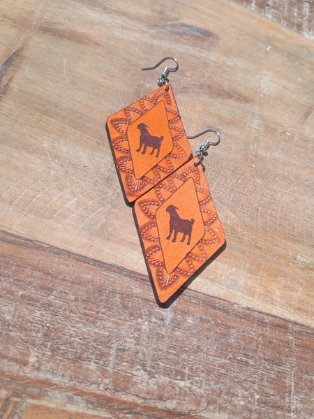 The Goat Leather Earrings