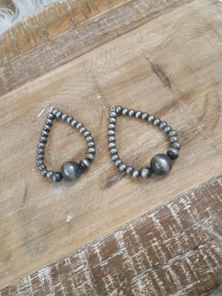 The Way To Navajo Pearl Silver Earrings