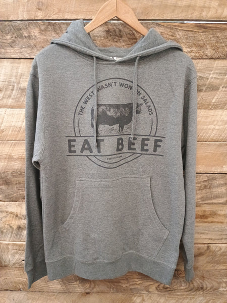 The Eat Beef Grey Hoodie Sweatshirt