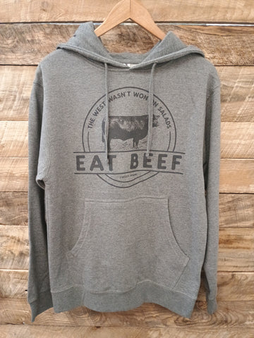 The Eat Beef Grey Hoodie Sweatshirt