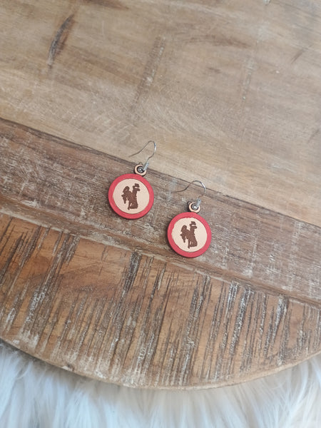The Wyoming Circle Red Earrings