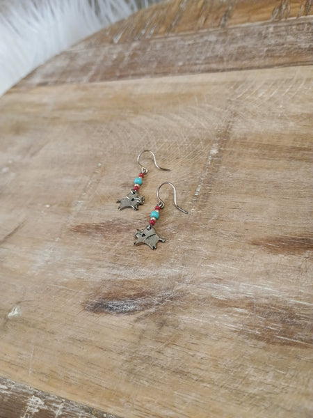 The Real Time Buffalo Earrings
