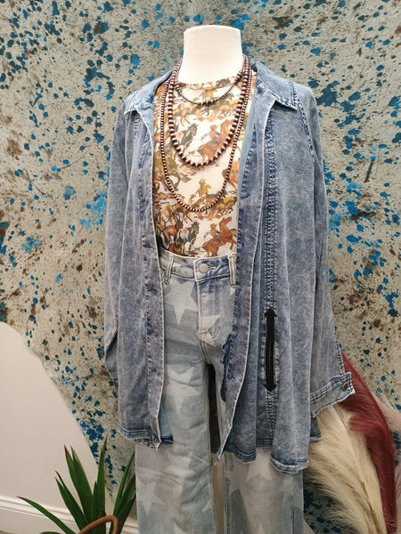 The Perfect Denim Fringe Jacket