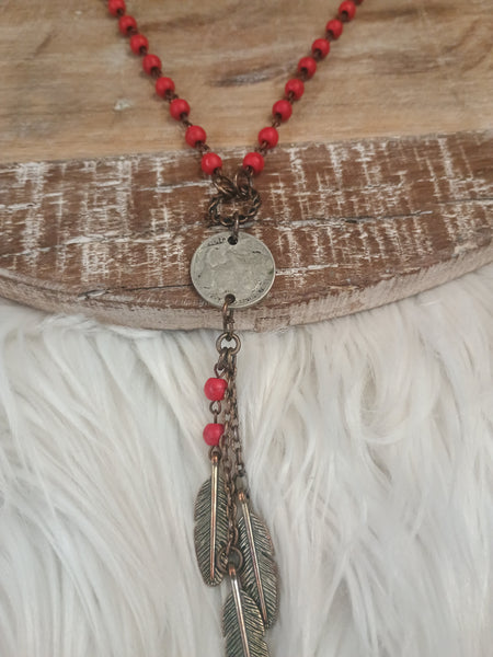 The Come Here Red Nickel Necklace