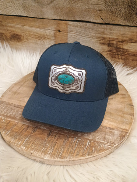 The Turquoise Concho Navy Cap
