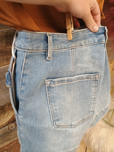 The Hadley High Rise Light Jean Shorts