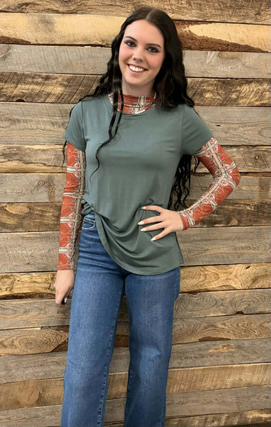 The Walk This Way Ash Jade Top