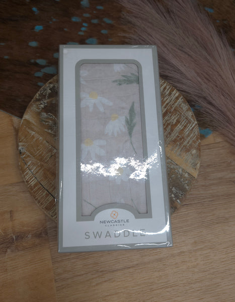 The White Daisy Bamboo Swaddle