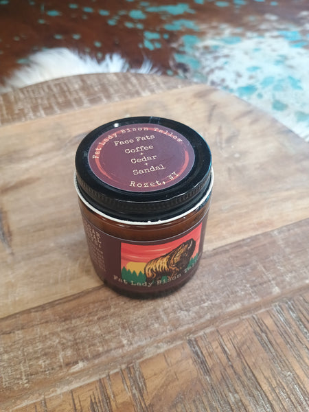 The Large Coffee, Cedar, and Sandalwood Face Fats Premium Whipped Bison Tallow