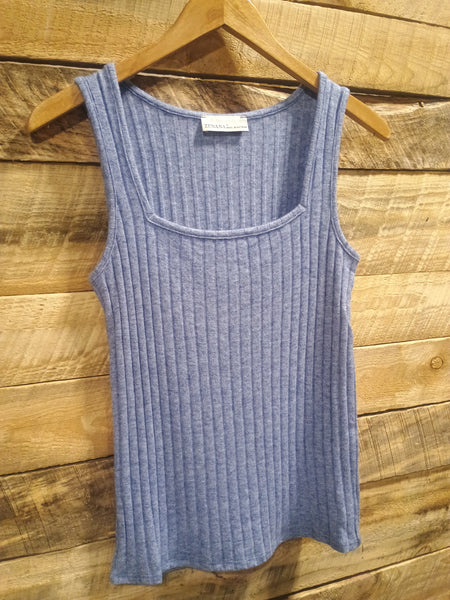 The Talk It Up Light Navy Tank Top