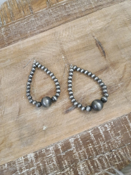The Way To Navajo Pearl Silver Earrings