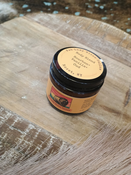 Small Bourbon, Vanilla, and Oud Premium Body Blend Whipped Bison Tallow