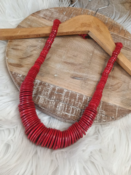 The Round Red Necklace