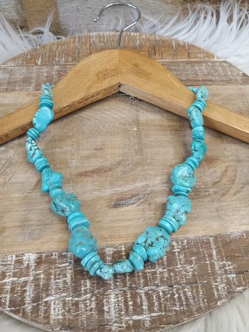 The Start With This Turquoise Chunk Stone Necklace
