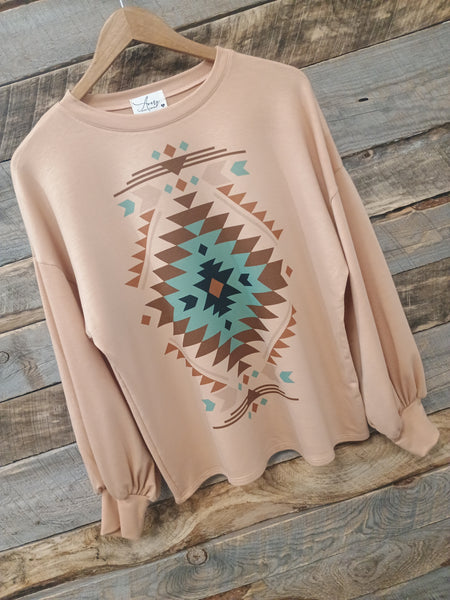 The Aztec Light Mocha Sweatshirt