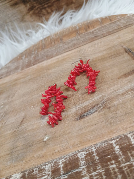 The Pieces Of This Red Earrings