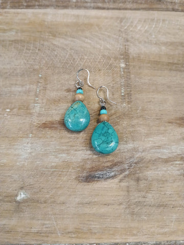 The Real Time Turquoise Year Drop Earrings