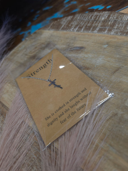 The Strength Cross Waterproof Necklace