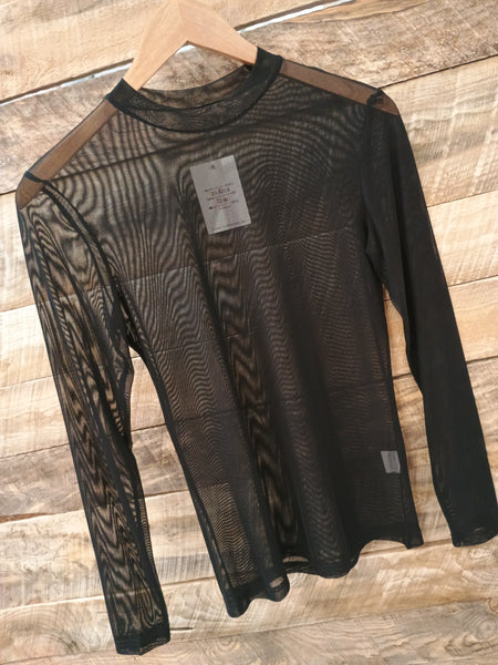 The Black Mesh Top