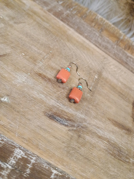 The Real Time Coral Earrings