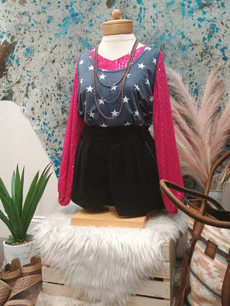 The Backstitch Black Shorts