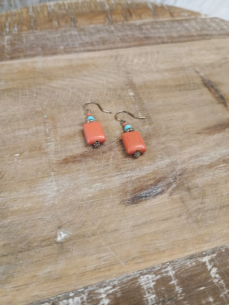 The Real Time Coral Earrings