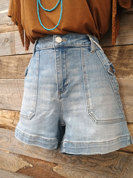 The Hadley High Rise Light Jean Shorts