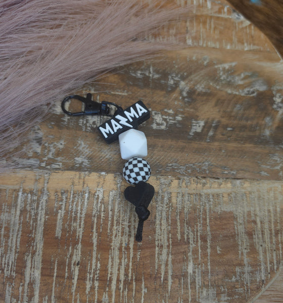 The Mama Black & White Keychain