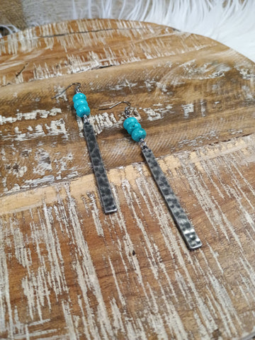 The Day Is Turquoise Silver Earrings