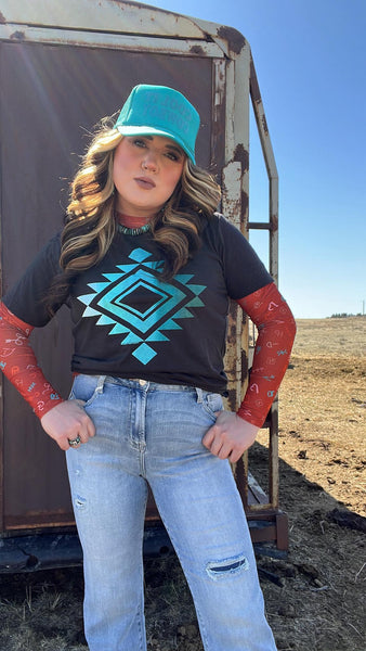 The Turquoise Aztec Espresso Tee