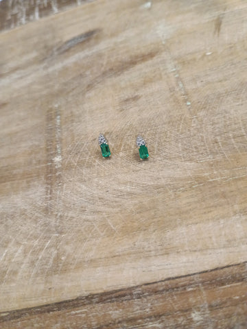 The Tiny Green Gold Earrings
