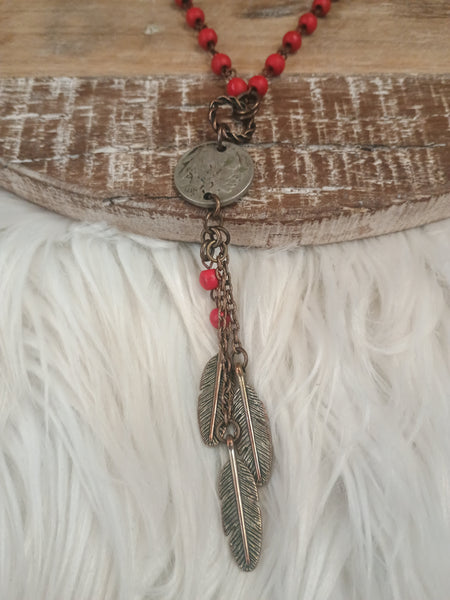 The Come Here Red Nickel Necklace