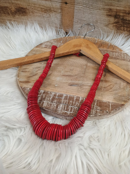 The Round Red Necklace