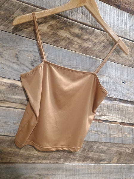 The Dark Mustard Crop Tank Top