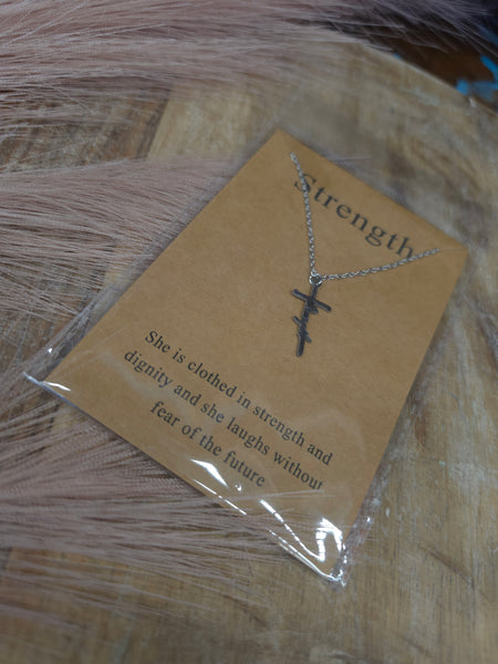 The Strength Cross Waterproof Necklace