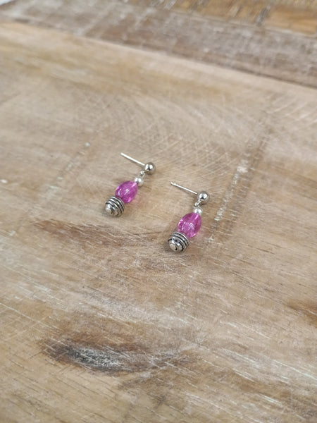 The Show Me The Way Pink Crystal Earrings