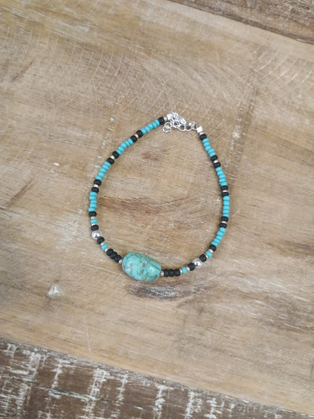 The Real Turquoise and Black Bracelet