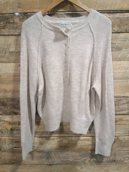 The Half Way Heather Beige Sweater Top
