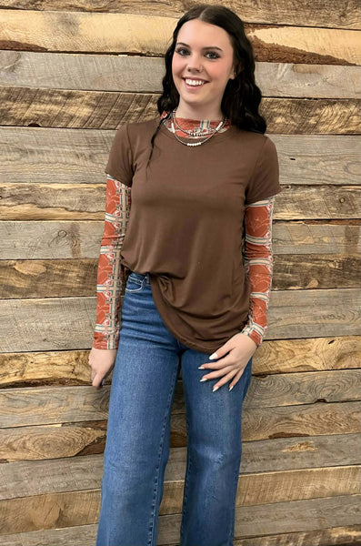 The Walk This Way Brown Top
