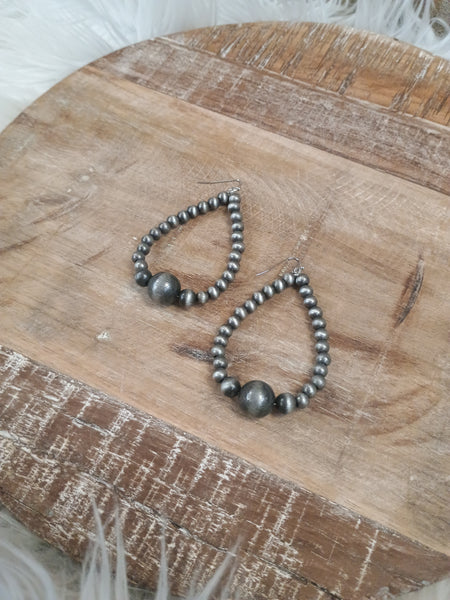 The Way To Navajo Pearl Silver Earrings